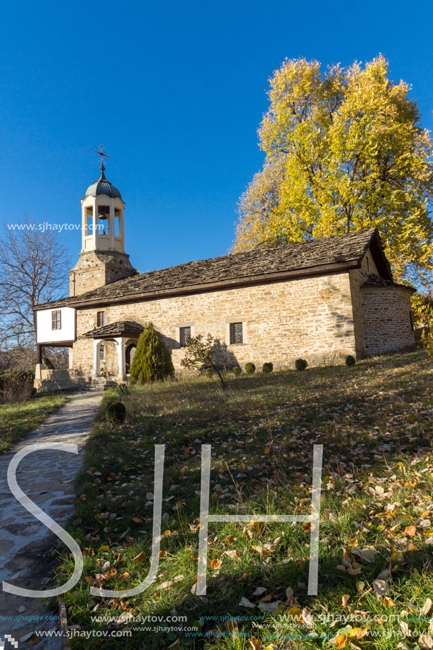 BOZHENTSI, BULGARIA - OCTOBER 29 2016:  Autumn view of village of Bozhentsi, Gabrovo region, Bulgaria