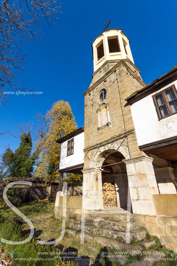 BOZHENTSI, BULGARIA - OCTOBER 29 2016:  Autumn view of village of Bozhentsi, Gabrovo region, Bulgaria