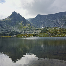 Amazing view of The Trefoil lake, Rila Mountain, The Seven Rila Lakes, Bulgaria