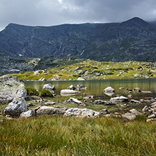 Amazing view of The Trefoil lake, Rila Mountain, The Seven Rila Lakes, Bulgaria