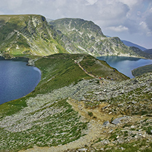 Amazing Landscape of The Kidney and The Eye lakes, The Seven Rila Lakes, Bulgaria