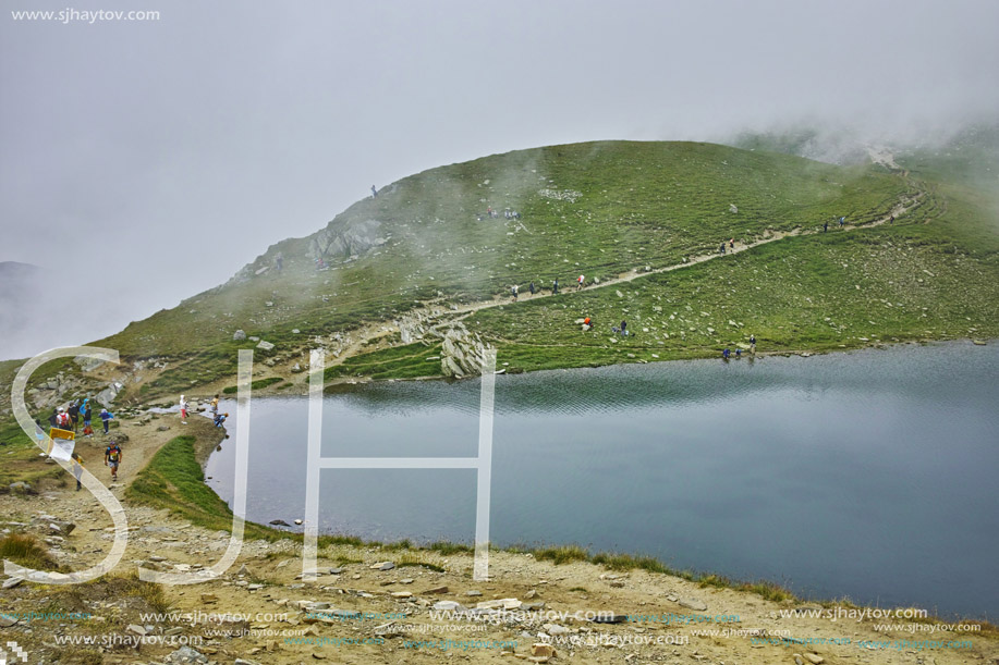 Fog over The Tear lake, The Seven Rila Lakes, Bulgaria