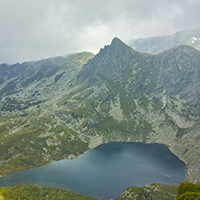 Amazing panorama of The Twin lake, The Seven Rila Lakes, Bulgaria