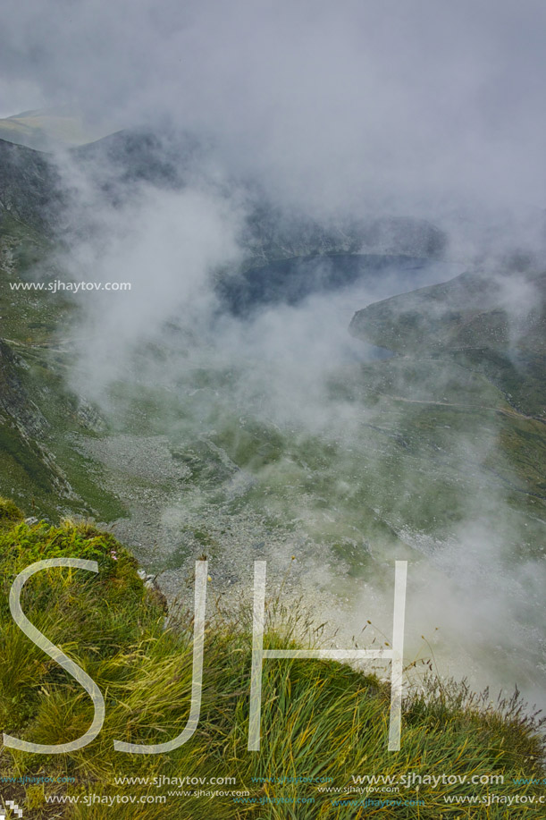Amazing panorama of The Twin lake, The Seven Rila Lakes, Bulgaria