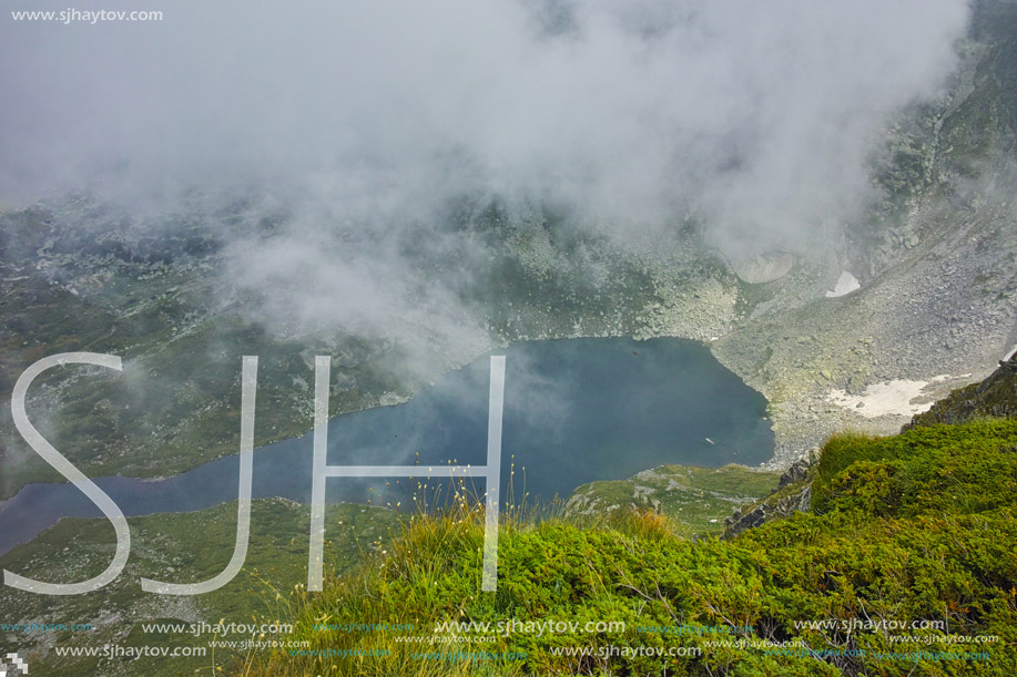 Amazing panorama of The Twin lake, The Seven Rila Lakes, Bulgaria