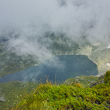 Amazing panorama of The Twin lake, The Seven Rila Lakes, Bulgaria