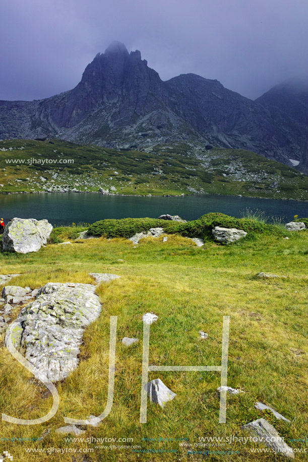 Amazing panorama of The Twin lake, The Seven Rila Lakes, Bulgaria