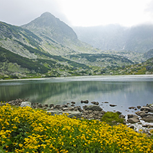 Amazing Landscape of The Fish lake, The Seven Rila Lakes, Bulgaria