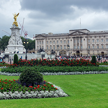 LONDON, ENGLAND - JUNE 17 2016: Panorama of Buckingham Palace London, England, Great Britain