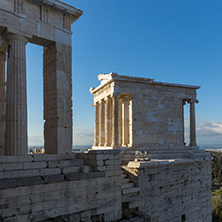 Monumental gateway Propylaea in the Acropolis of Athens, Attica, Greece