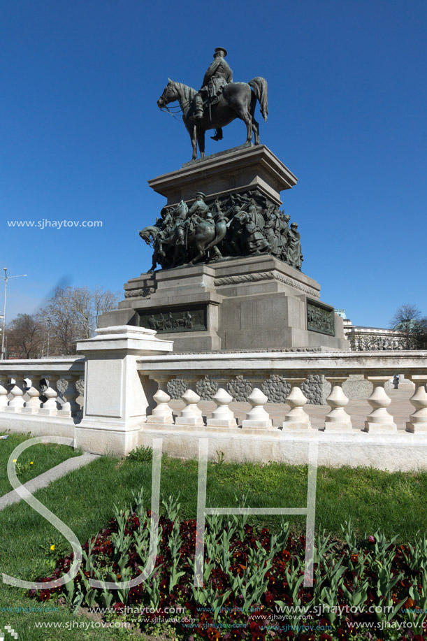 SOFIA, BULGARIA - APRIL 1, 2017: Monument to the Tsar Liberator in Sofia, Bulgaria