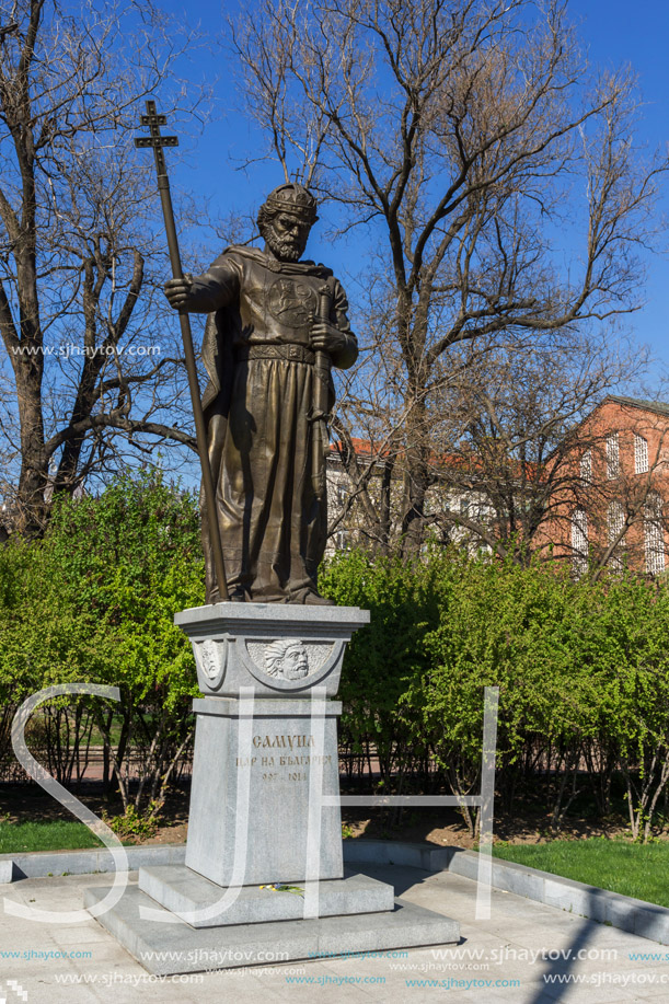 SOFIA, BULGARIA - APRIL 1, 2017: Monument of Bulgarian Tsar Samuel, Sofia, Bulgaria