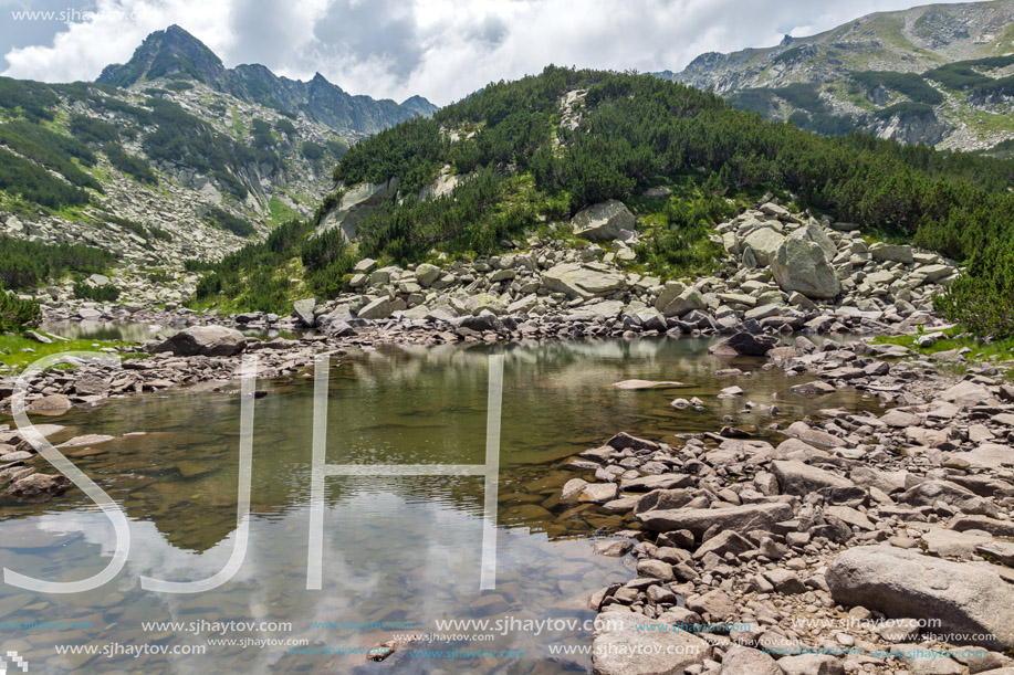 Amazing Landscape with Rocky peaks and Upper  Muratovo lake, Pirin Mountain, Bulgaria