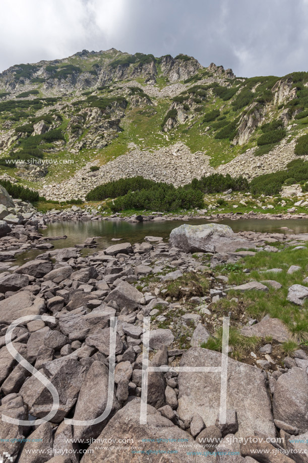 Amazing Landscape with Rocky peaks and Upper  Muratovo lake, Pirin Mountain, Bulgaria