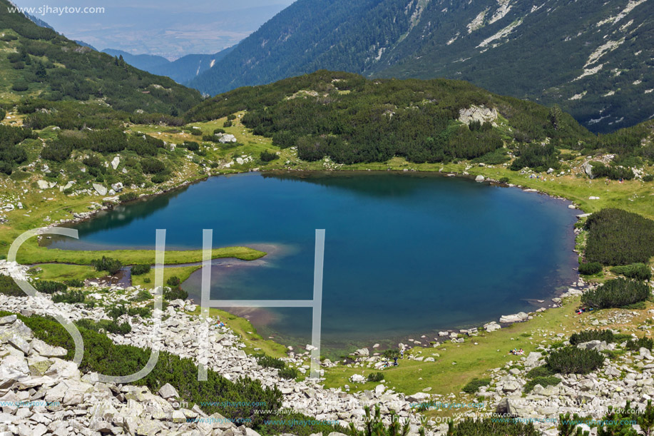 Panoramic view of Muratovo lake, Pirin Mountain, Bulgaria