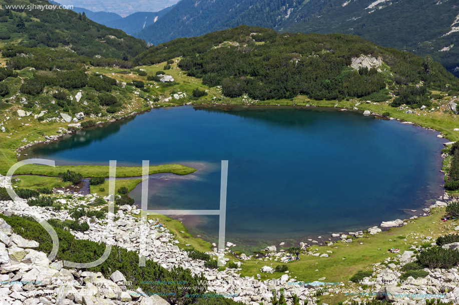 Panoramic view of Muratovo lake, Pirin Mountain, Bulgaria