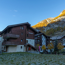ZERMATT, SWITZERLAND - OCTOBER 27, 2015: Morning view of Zermatt Resort, Canton of Valais, Switzerland