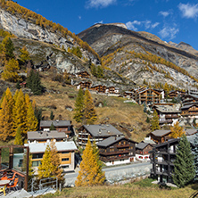 ZERMATT, SWITZERLAND - OCTOBER 27, 2015: Amazing view of Zermatt Resort, Canton of Valais, Switzerland
