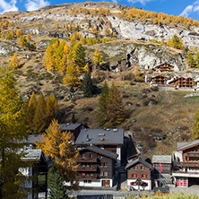 ZERMATT, SWITZERLAND - OCTOBER 27, 2015: Amazing view of Zermatt Resort, Canton of Valais, Switzerland