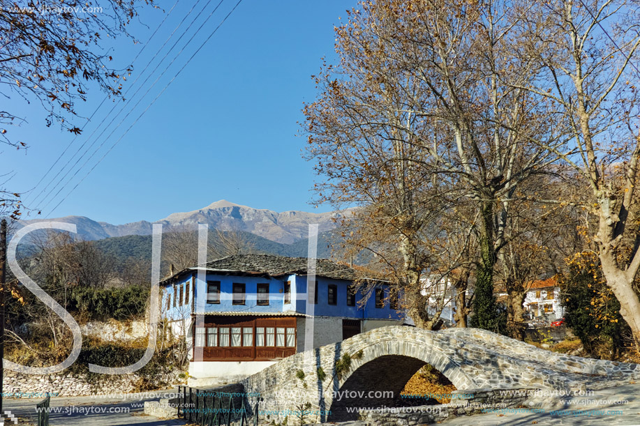 Old house in village of Moushteni near Kavala, East Macedonia and Thrace, Greece