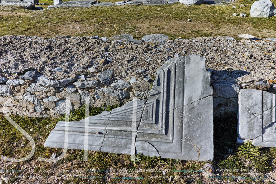 Ruins in the archeological area of Philippi, Eastern Macedonia and Thrace, Greece