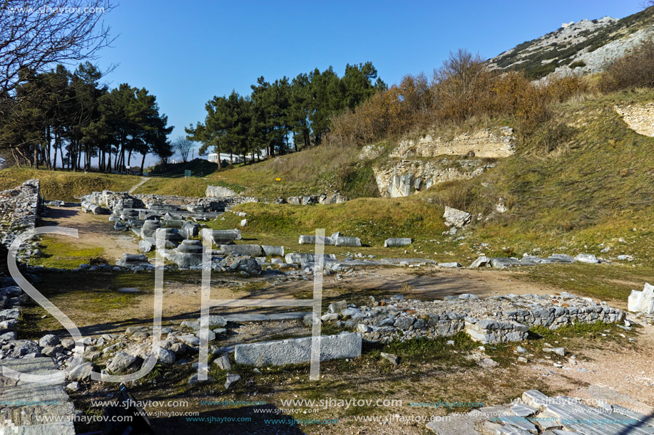 Ruins in the archeological area of Philippi, Eastern Macedonia and Thrace, Greece