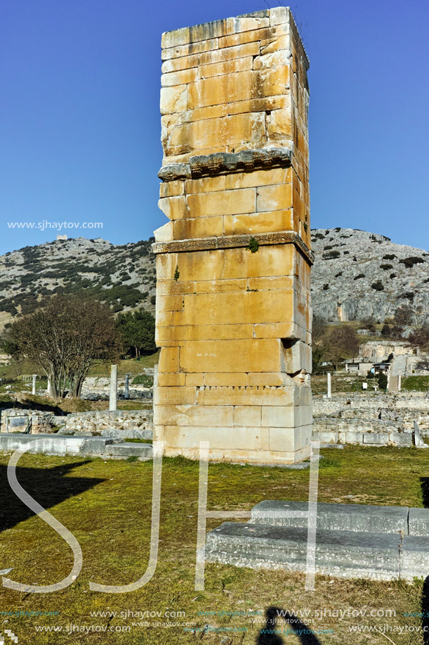 Basilica in the archeological area of ancient Philippi, Eastern Macedonia and Thrace, Greece