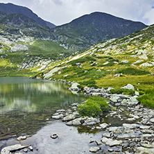 Amazing landscape of The Twin lake, The Seven Rila Lakes, Bulgaria