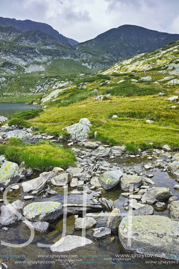 Amazing landscape of The Twin lake, The Seven Rila Lakes, Bulgaria