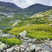 Amazing landscape of The Twin lake, The Seven Rila Lakes, Bulgaria
