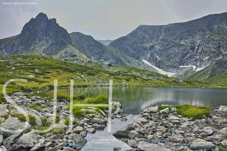 Amazing landscape of The Twin lake, The Seven Rila Lakes, Bulgaria