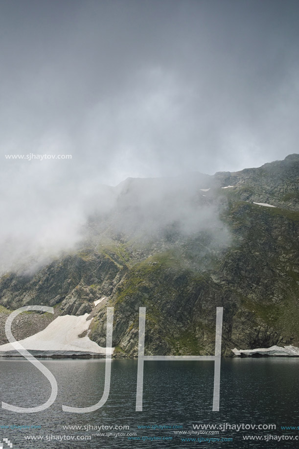 Amazing landscape of The Eye lake, The Seven Rila Lakes, Bulgaria