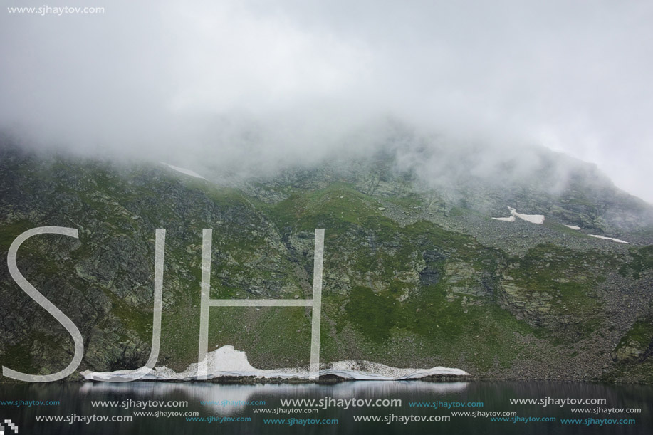 Amazing landscape of The Eye lake, The Seven Rila Lakes, Bulgaria