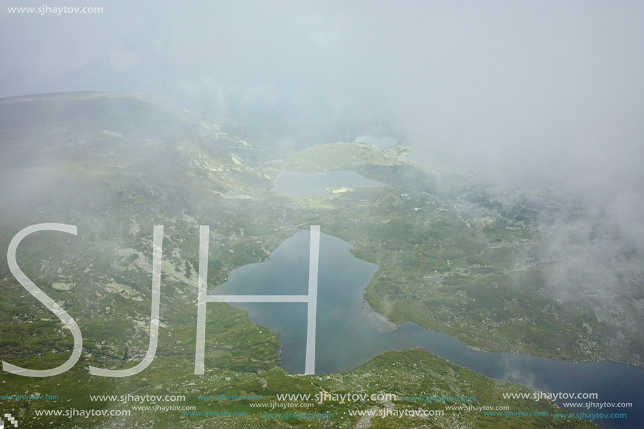 Amazing landscape of The Twin lake, The Seven Rila Lakes, Bulgaria