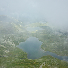 Amazing landscape of The Twin lake, The Seven Rila Lakes, Bulgaria