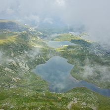 Amazing landscape of The Twin lake, The Seven Rila Lakes, Bulgaria