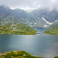 Amazing landscape of The Twin lake, The Seven Rila Lakes, Bulgaria