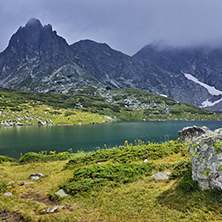 Amazing landscape of The Twin lake, The Seven Rila Lakes, Bulgaria