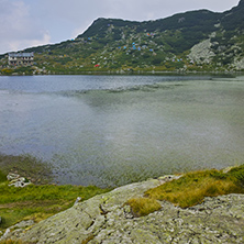 Amazing Landscape of The Fish lake, The Seven Rila Lakes, Bulgaria