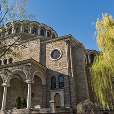 SOFIA, BULGARIA - APRIL 1, 2017: Cathedral Church St. Nedelya in  Sofia, Bulgaria