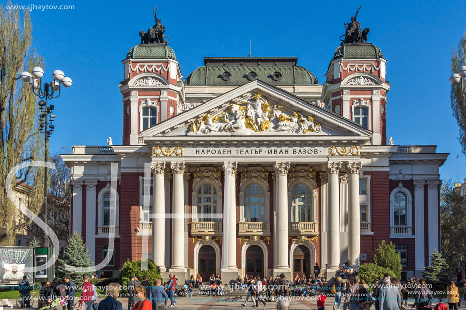 SOFIA, BULGARIA - APRIL 1, 2017: National Theatre Ivan Vazov in Sofia, Bulgaria