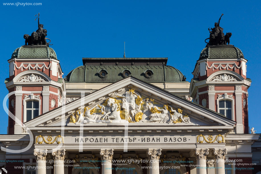 SOFIA, BULGARIA - APRIL 1, 2017: National Theatre Ivan Vazov in Sofia, Bulgaria