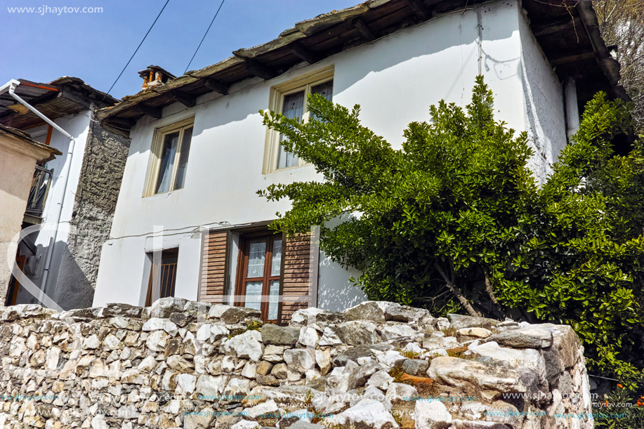 Old house and Wood centuries in village of Panagia, Thassos island,  East Macedonia and Thrace, Greece