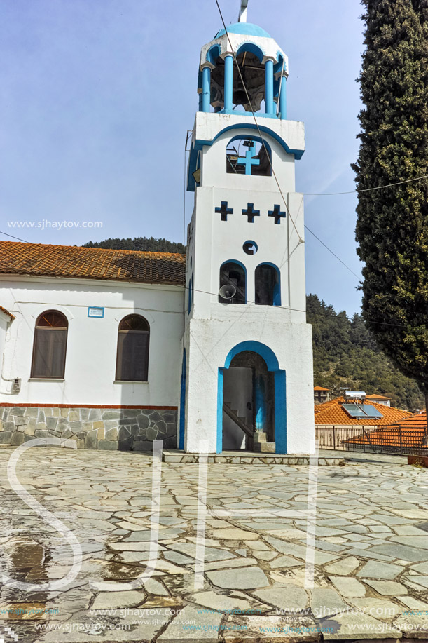Orthodox church in village of Potamia, Thassos island,  East Macedonia and Thrace, Greece
