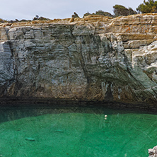 Amazing view of Giola Natural Pool in Thassos island, East Macedonia and Thrace, Greece