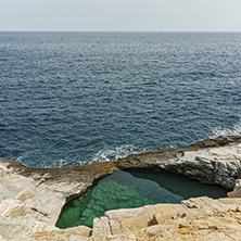 Amazing view of Giola Natural Pool in Thassos island, East Macedonia and Thrace, Greece