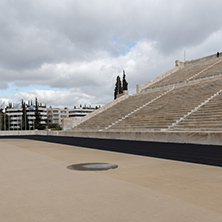 ATHENS, GREECE - JANUARY 20 2017: Panathenaic stadium or kallimarmaro in Athens,  Attica, Greece
