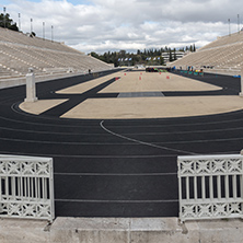 ATHENS, GREECE - JANUARY 20 2017: Panathenaic stadium or kallimarmaro in Athens,  Attica, Greece