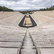 ATHENS, GREECE - JANUARY 20 2017: Panathenaic stadium or kallimarmaro in Athens,  Attica, Greece