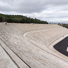 ATHENS, GREECE - JANUARY 20 2017: Panathenaic stadium or kallimarmaro in Athens,  Attica, Greece